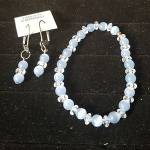 Blue cat's eye set